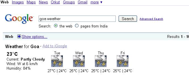 google weather