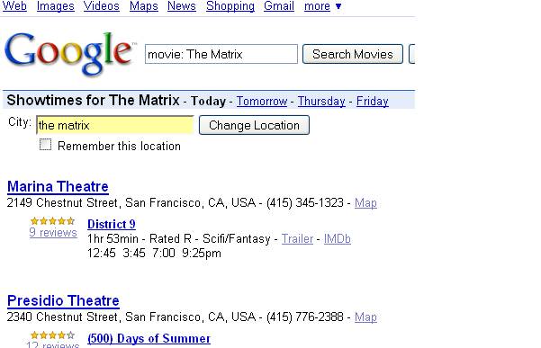 google movie info